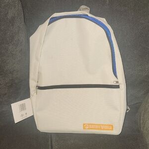 Universal Jurassic World White and Blue Canvas Backpack with Classic Design